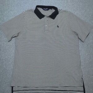 Polo‎ Ralph Lauren Golf Pima Cotton Short Sleeve Polo Navy Striped Size Large